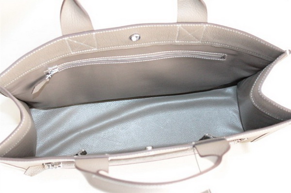 Replica Hermes Cowhide Cabag Weekender Bag Grey 6008 On Sale